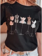 Dámske tričko s potlačou MANETEE black FashionStreet RY2729