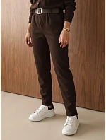 Dámska súprava s blúzkou a nohavicami, hnedá, FashionStreet AY1237 Dámska súprava s blúzkou a nohavicami, hnedá, FashionStreet AY1237