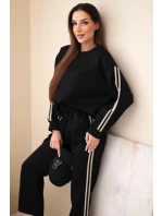 Dámsky viskózový maslový set s tienidlami čierny