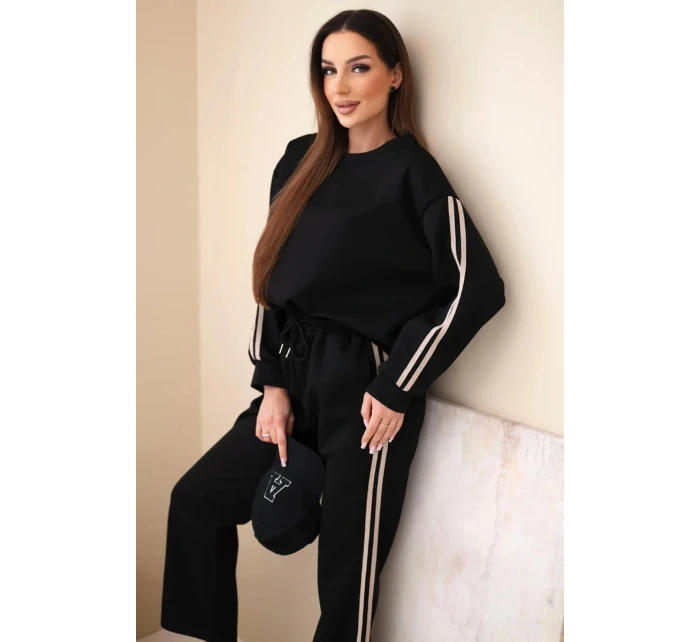 Dámsky viskózový maslový set s tienidlami čierny