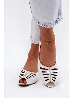 baleríny z přírodní kůže  Bílá model 22123128 - Maciejka