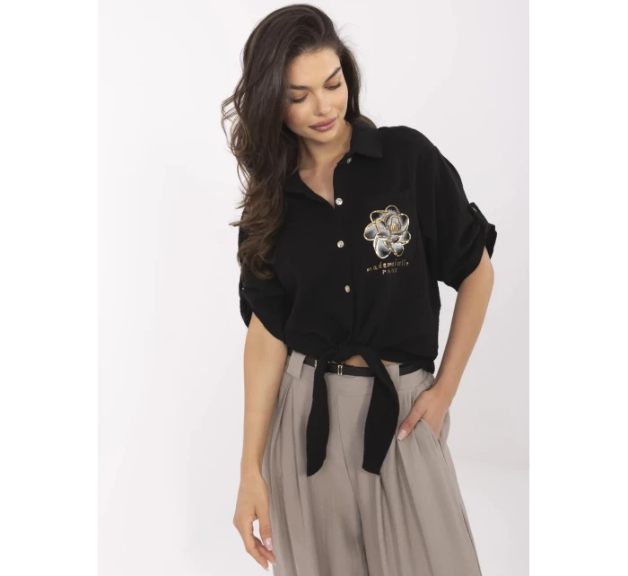 DHJ košeľa KS 8595 1.66 čierna