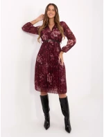 Sukienka IT SK bordowy model 21488908 - FPrice Sukienka IT SK bordowy model 21488908 - FPrice
