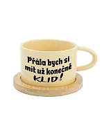 CHCEM KONEČNE MÁŤ KLID! - žltý pohár na makrónky 200 ml