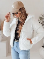 Dámska krátka páperová bunda GLAMVO s kapucňou biela FashionStreet TY4952