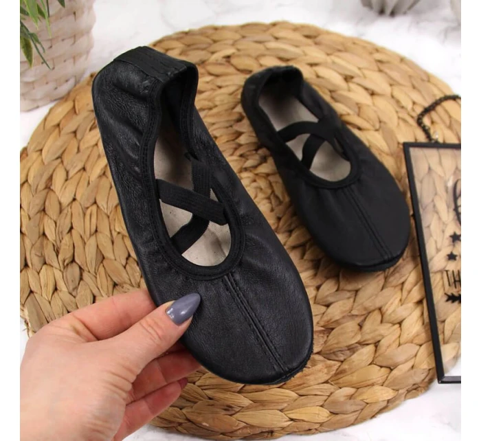 Dívčí kožené baleríny černé model 17296811 - Nazo