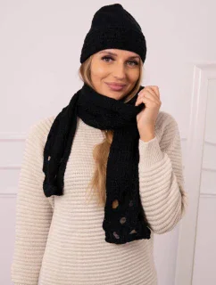 Dámská souprava s šátkem Julita model 18752579 černá - K-Fashion