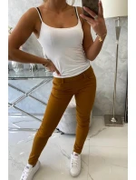 Džínové kalhoty hořčicové barvy Džínové kalhoty hořčicové barvy