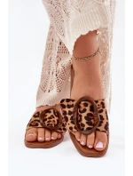 Dámské Ploché Pantofle S Přezkou Leopard model 21699424 - Boto