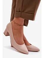 Lodičky na podpatku Sergio Leone PB413 Krémová Růžová