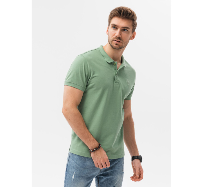 Ombre Polo tričká S1374 Zelená