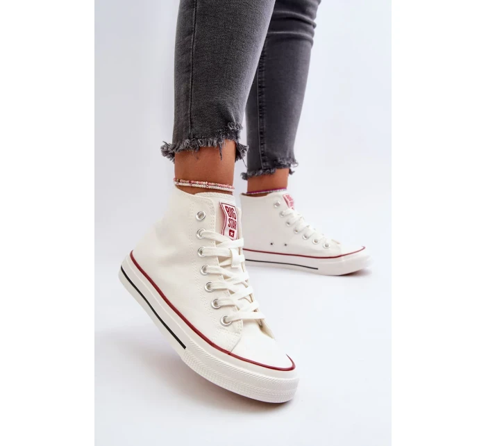 Dámske vysoké tenisky Big Star White