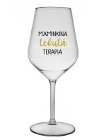 MAMINSKÁ LIEKOVÁ TERAPIA - priehľadný nerozbitný pohár na víno 470 ml