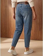 Dámske baggy džínsy s opaskom, modré, FashionStreet UY3193 Dámske baggy džínsy s opaskom, modré, FashionStreet UY3193