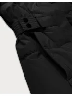 Černá dámská zimní bunda s páskem model 21248030 - LHD