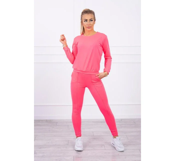 Tepláková súprava ružová neónová