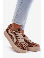 Sneakersy Damskie Na Platformie Panterka Tellnira