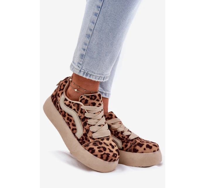 Sneakersy Damskie Na Platformie Panterka Tellnira