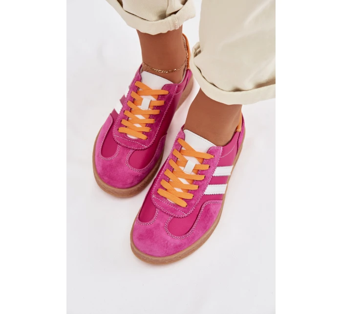 Kožené Dámské Tenisky model 22013924 Fuchsiová - S.Barski
