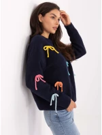 Sweter PM SW model 21295523 granatowy - FPrice Sweter PM SW model 21295523 granatowy - FPrice