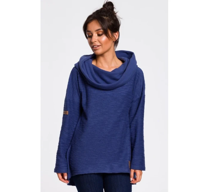 B131 Sveter s vysokým golierom - indigo B131 Sveter s vysokým golierom - indigo