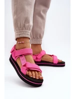 Dámské sandály na platformě Lee Cooper Fuchsia Dámské sandály na platformě Lee Cooper Fuchsia