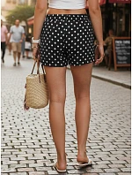 Dámske bavlnené šortky čierne FashionStreet SY0544 Dámske bavlnené šortky čierne FashionStreet SY0544