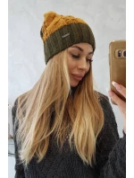 Fleecová čiapka Paris K212 horčicová + khaki