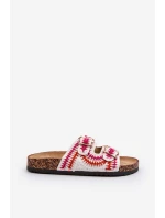 Damskie Klapki Na Korkowej Podeszwie Białe Fannea Damskie Klapki Na Korkowej Podeszwie Białe Fannea