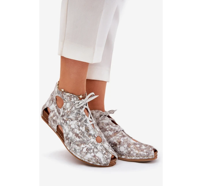 Vzorované Kožené Kotníkové Boty model 21693680 - Maciejka