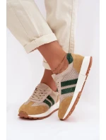 Dámské tenisky z pravé semišové kůže béžovo-žluté Marceline