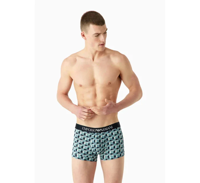 Pánske boxerky 111389 3F504 26642 zelenomodré - Emporio Armani Pánske boxerky 111389 3F504 26642 zelenomodré - Emporio Armani