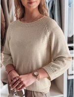 Dámsky oversize sveter SOFTICAN beige FashionStreet MY2432 Dámsky oversize sveter SOFTICAN beige FashionStreet MY2432