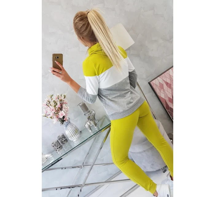 Farebná pruhovaná sada kiwi+biela