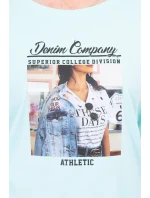 Halenka s potiskem model 18744162 mint - K-Fashion Halenka s potiskem model 18744162 mint - K-Fashion