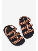 Dívčí sandály se zlatým detailem model 21701153 - Boto Dívčí sandály se zlatým detailem model 21701153 - Boto