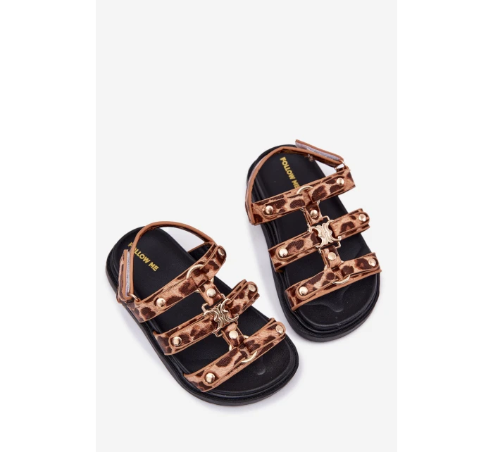 Dívčí sandály se zlatým detailem model 21701153 - Boto Dívčí sandály se zlatým detailem model 21701153 - Boto