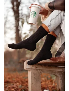 Dámske vlnené ponožky - čierne