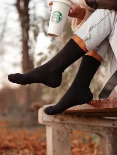 Dámske vlnené ponožky - čierne