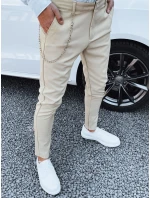 Pánske béžové nohavice FashionStreet UX4379