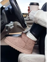 Dámske snežnice na platforme béžové BRINETTO FashionStreet ZY0568