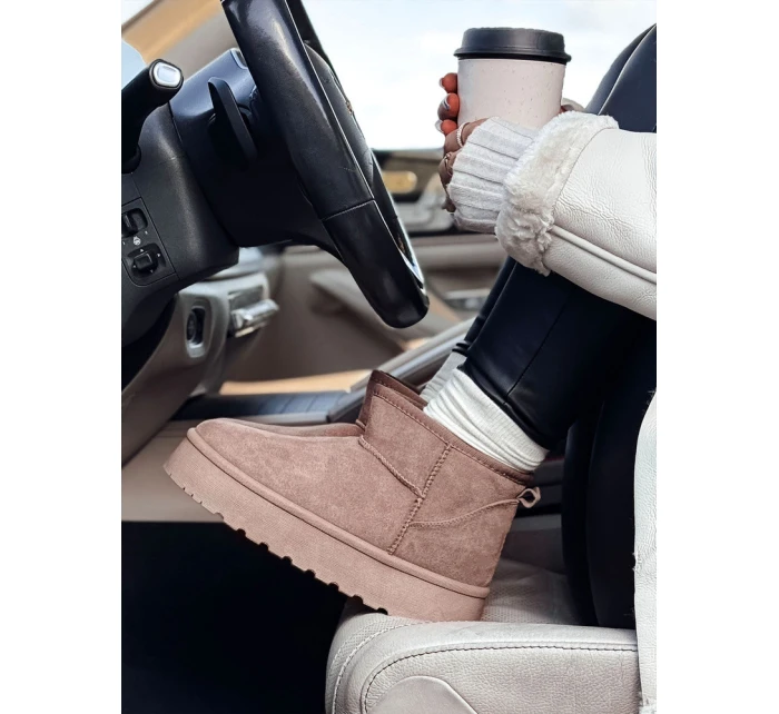 Dámske snežnice na platforme béžové BRINETTO FashionStreet ZY0568