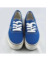 Svetlomodré dámske tenisky s ozdobným prešitím (AW020303)