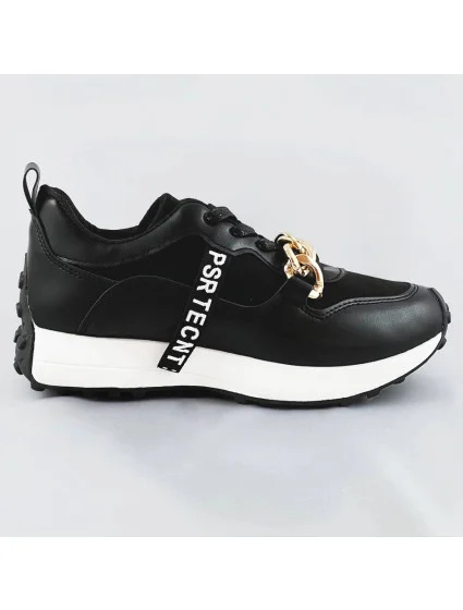 Čierne športové topánky s retiazkou (N-206) Čierne športové topánky s retiazkou (N-206)