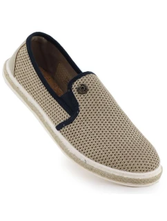 Pánske béžové Bugatti slip-on espadrille 321-ASP61-6900
