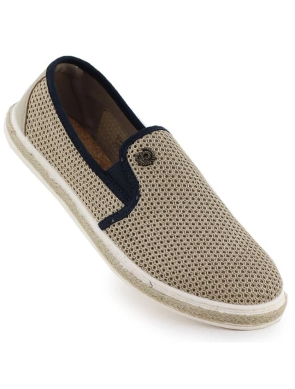 Pánske béžové Bugatti slip-on espadrille 321-ASP61-6900