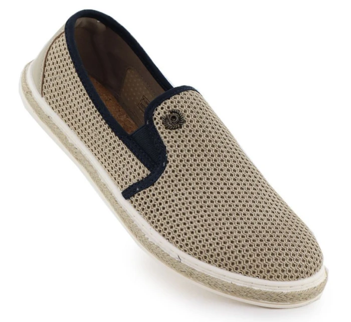 Pánske béžové Bugatti slip-on espadrille 321-ASP61-6900