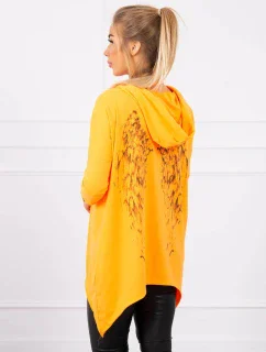 Mikina s potiskem model 18748273 oranžová neonová - K-Fashion