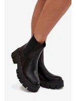 Dámské kotníkové boty s zipem Eko kůže Černé model 21709271 - Boto Dámské kotníkové boty s zipem Eko kůže Černé model 21709271 - Boto