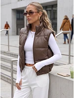 przejściowa kamizelka damska z brązowa model 22305424 - FashionStreet przejściowa kamizelka damska z brązowa model 22305424 - FashionStreet